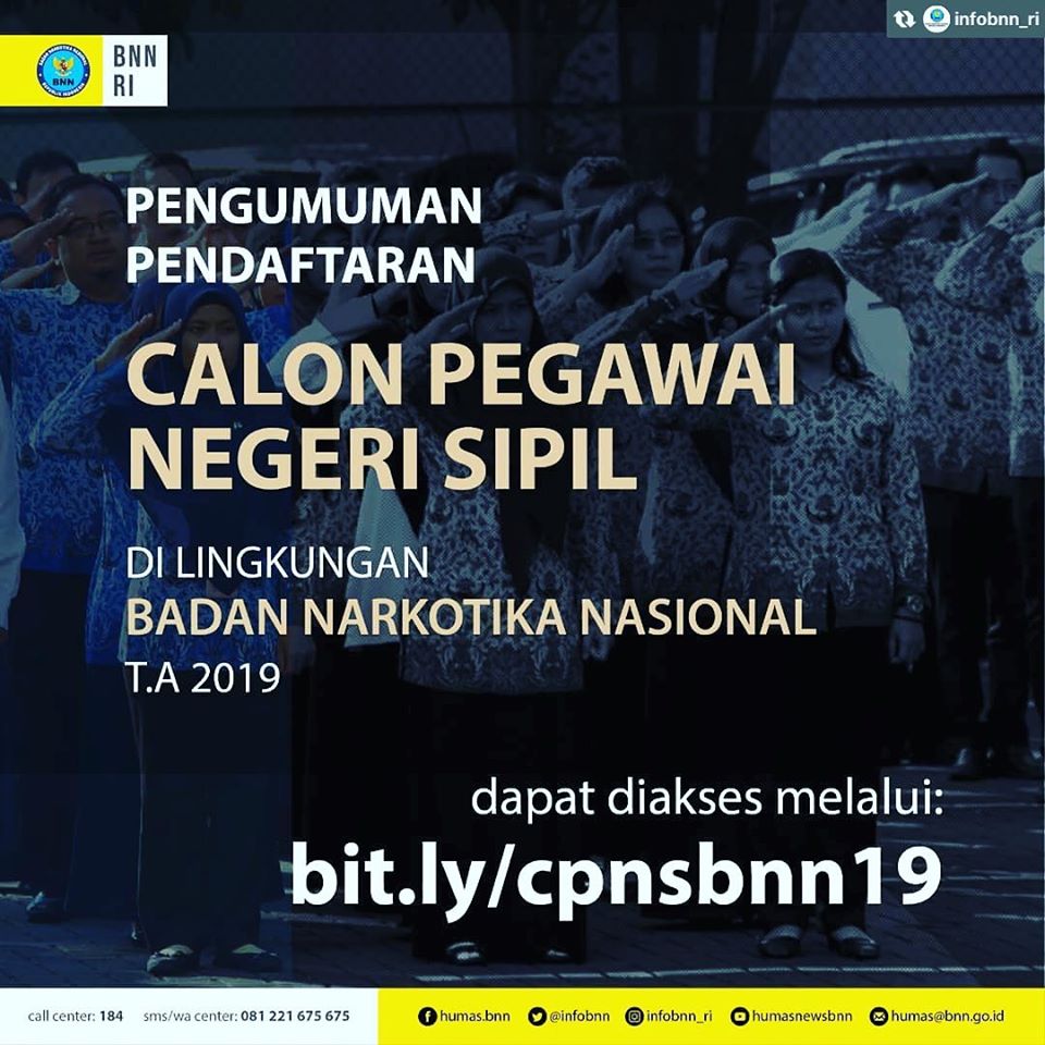 Pengumuman Pendaftaran dan Formasi CPNS BNN 2019
