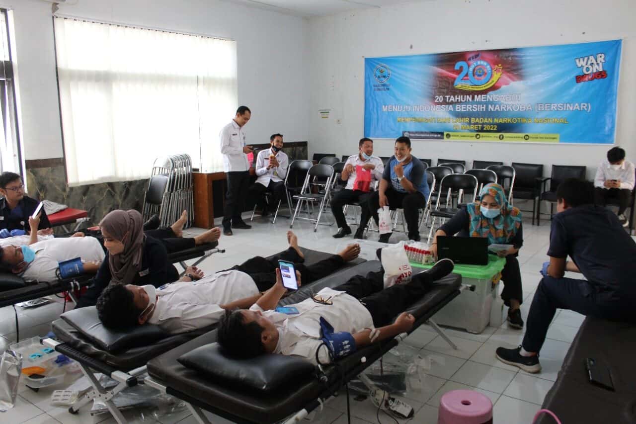 Harlah Ke 20, BNNK Kuningan Gelar Aksi Donor Darah