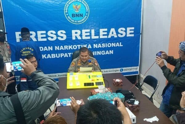 Jelang Hani, BNNK Kuningan Tangkap Bandar , 26,47 gram Sabu Disita