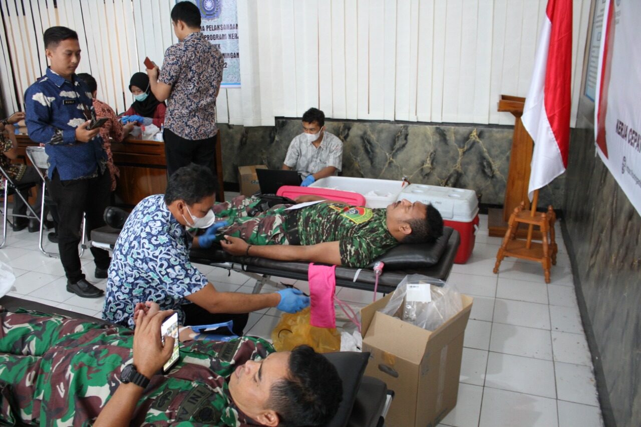 Pra-HANI 2022 BNNK Kuningan Gelar Bakti Sosial Donor Darah