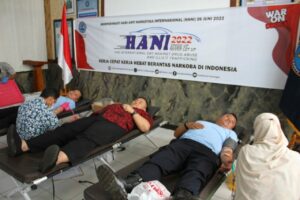 Pra-HANI 2022 BNNK Kuningan Gelar Bakti Sosial Donor Darah