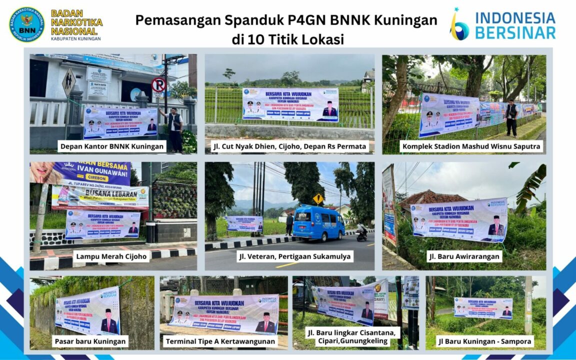 BNNK Kuningan Intensifkan Diseminasi Informasi P4GN Melalui Spanduk, Baliho, dan Videotron