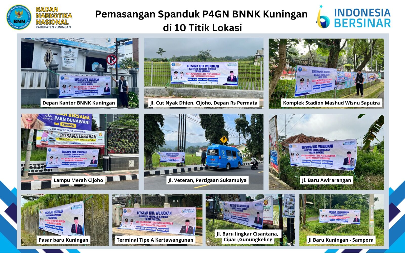 BNNK Kuningan Intensifkan Diseminasi Informasi P4GN Melalui Spanduk, Baliho, dan Videotron