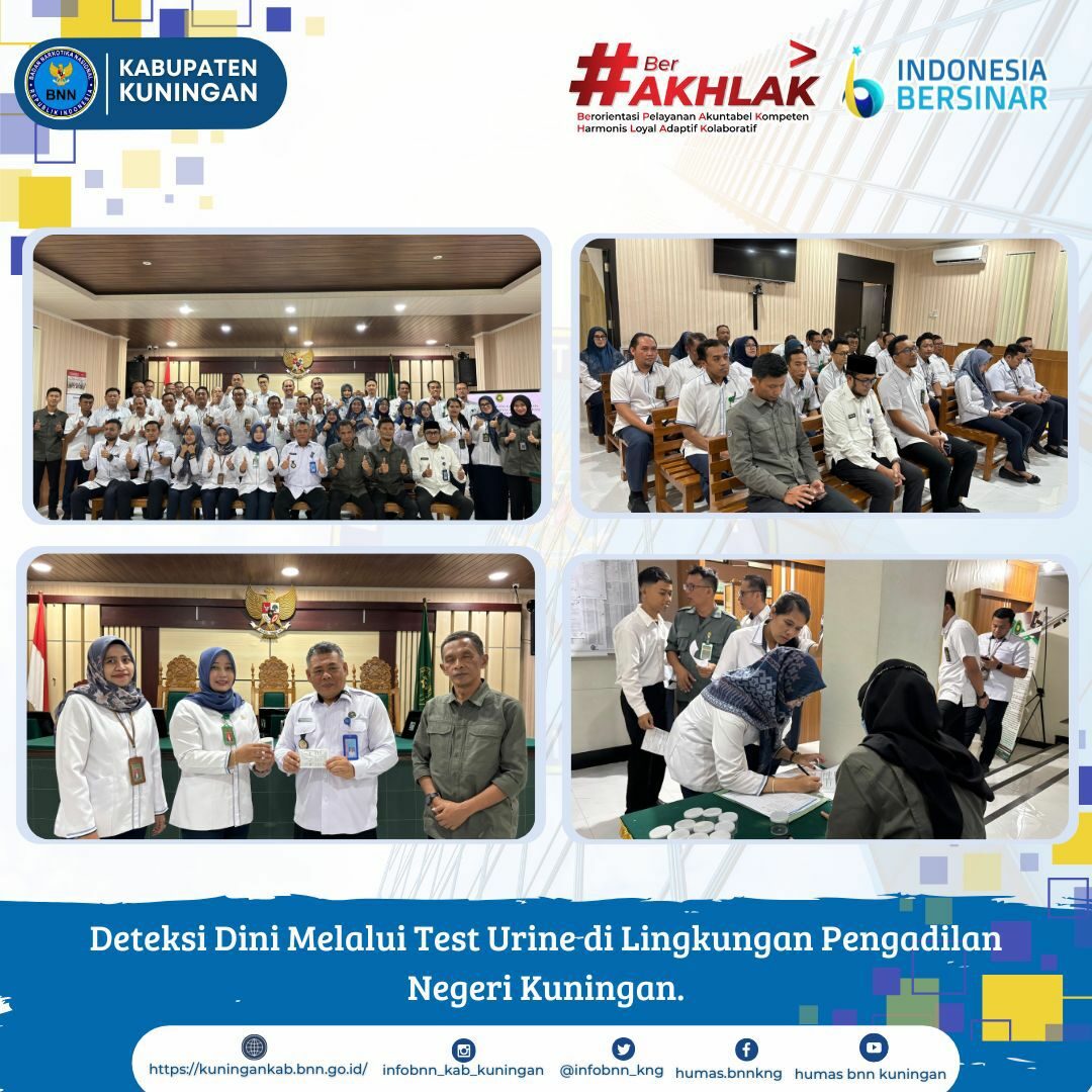 Pengadilan Negeri Kuningan Dukung Penuh P4GN: 42 Pegawai Negatif Narkoba Pengadilan Negeri Kuningan Dukung Penuh P4GN: 42 Pegawai Negatif Narkoba