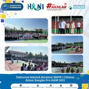 SMPN 1 Cilimus Deklarasikan Sekolah Bersinar dan Gelar Podcast Edukatif Bersama Kepala BNNK Kuningan