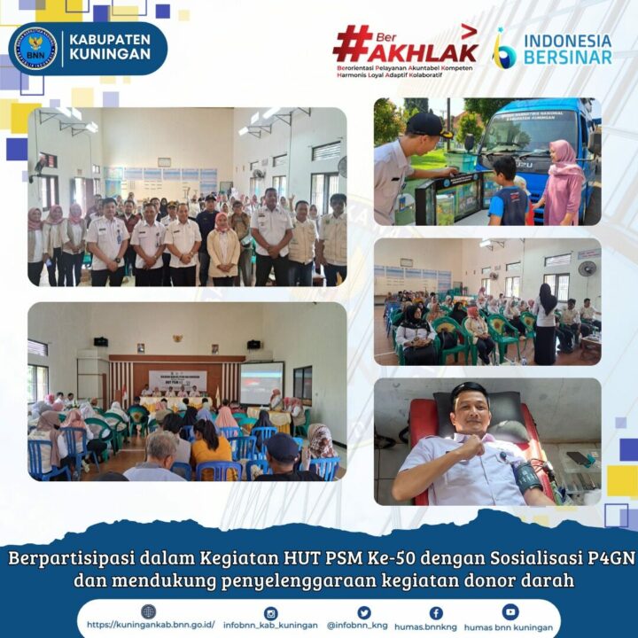 BNNK Kuningan Dukung HUT Ke-50 PSM melalui Sosialisasi Bahaya Narkoba dan Donor Darah BNNK Kuningan Dukung HUT Ke-50 PSM melalui Sosialisasi Bahaya Narkoba dan Donor Darah